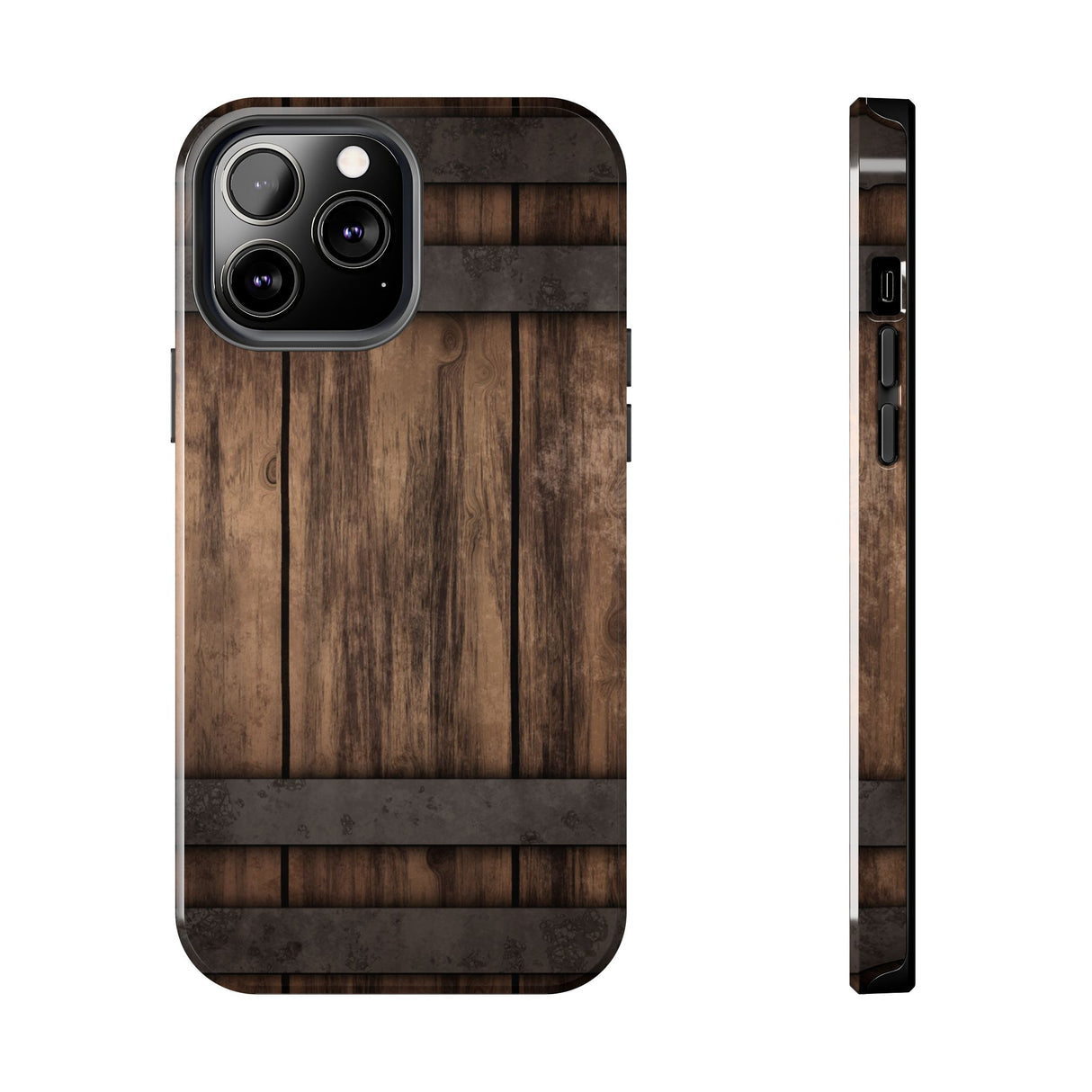 Étui pour iPhone 13 Pro Max en fût de whisky