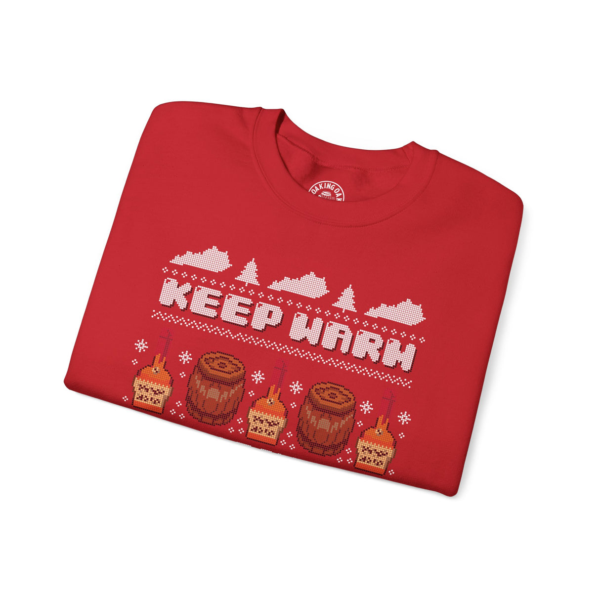 Keep Warm Drink Bourbon Ugly Christmas Sweater