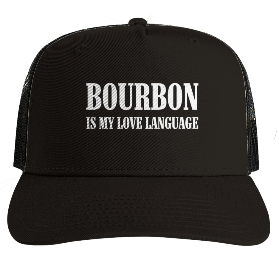 Bourbon est ma langue d'amour casquette de camionneur