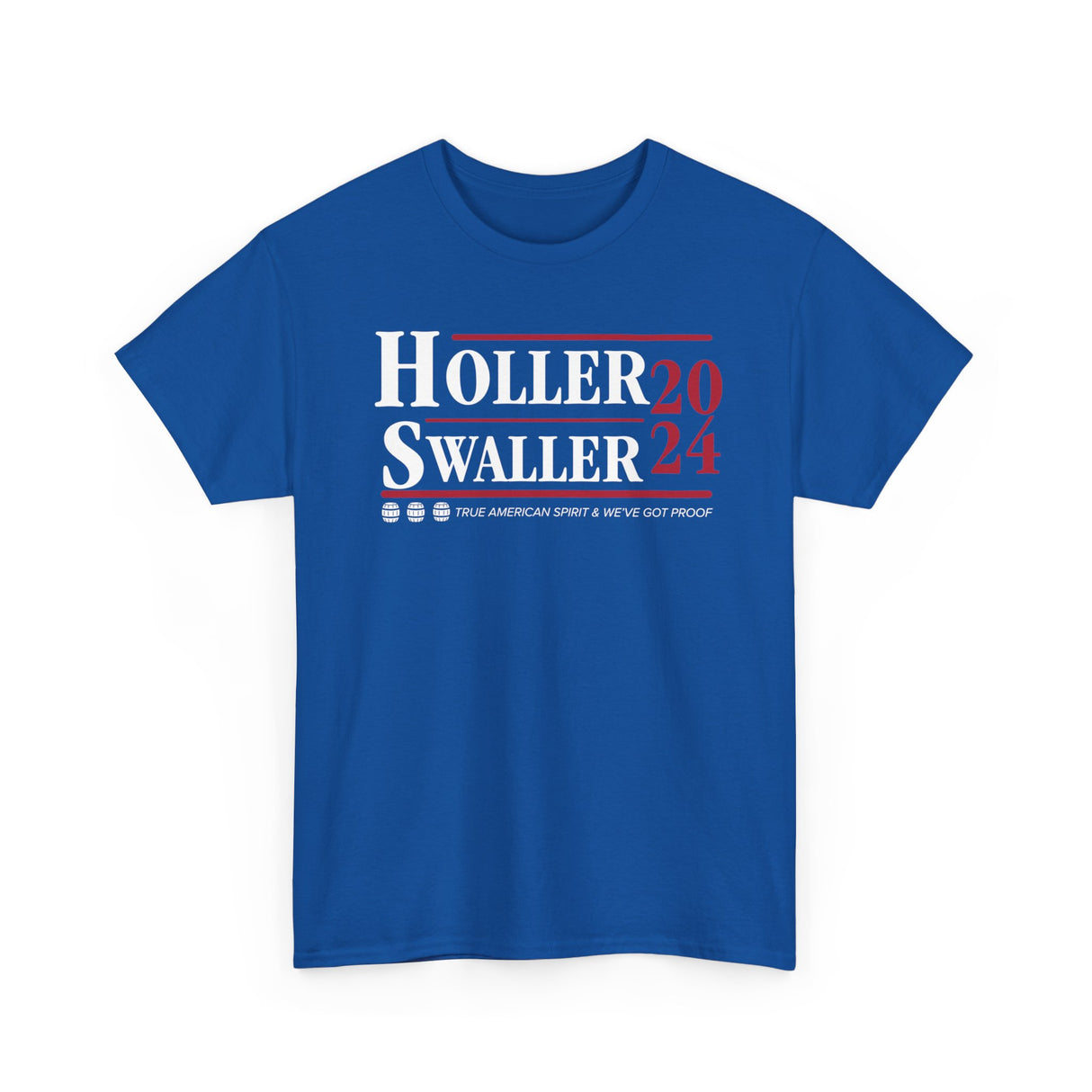 Holler and Swaller 2024 Election Shirt Royal Blue