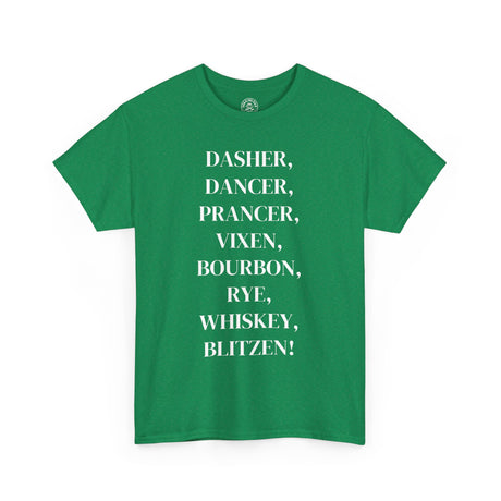 Bourbon, Rye, Whiskey, Blitzen Tshirt