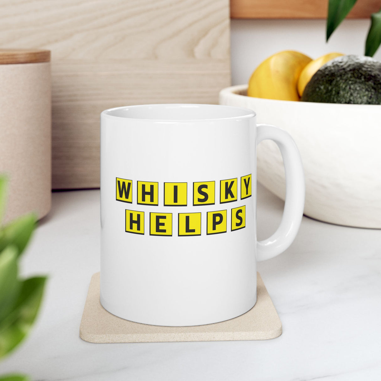 Whisky Helps Coffee Mug