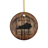 Bourbon Barrel Head Christmas Ornament 2024