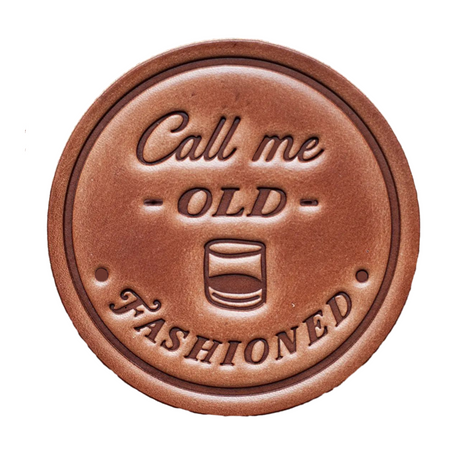 Call Me Old Fashioned Leather Coaster