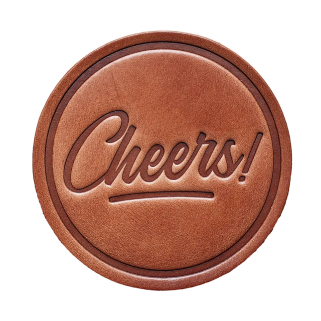 Cheers Leather Coaster