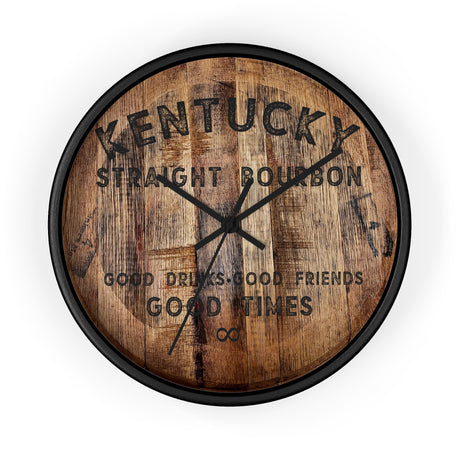 Whiskey Barrel Clock Good Friends Good Times