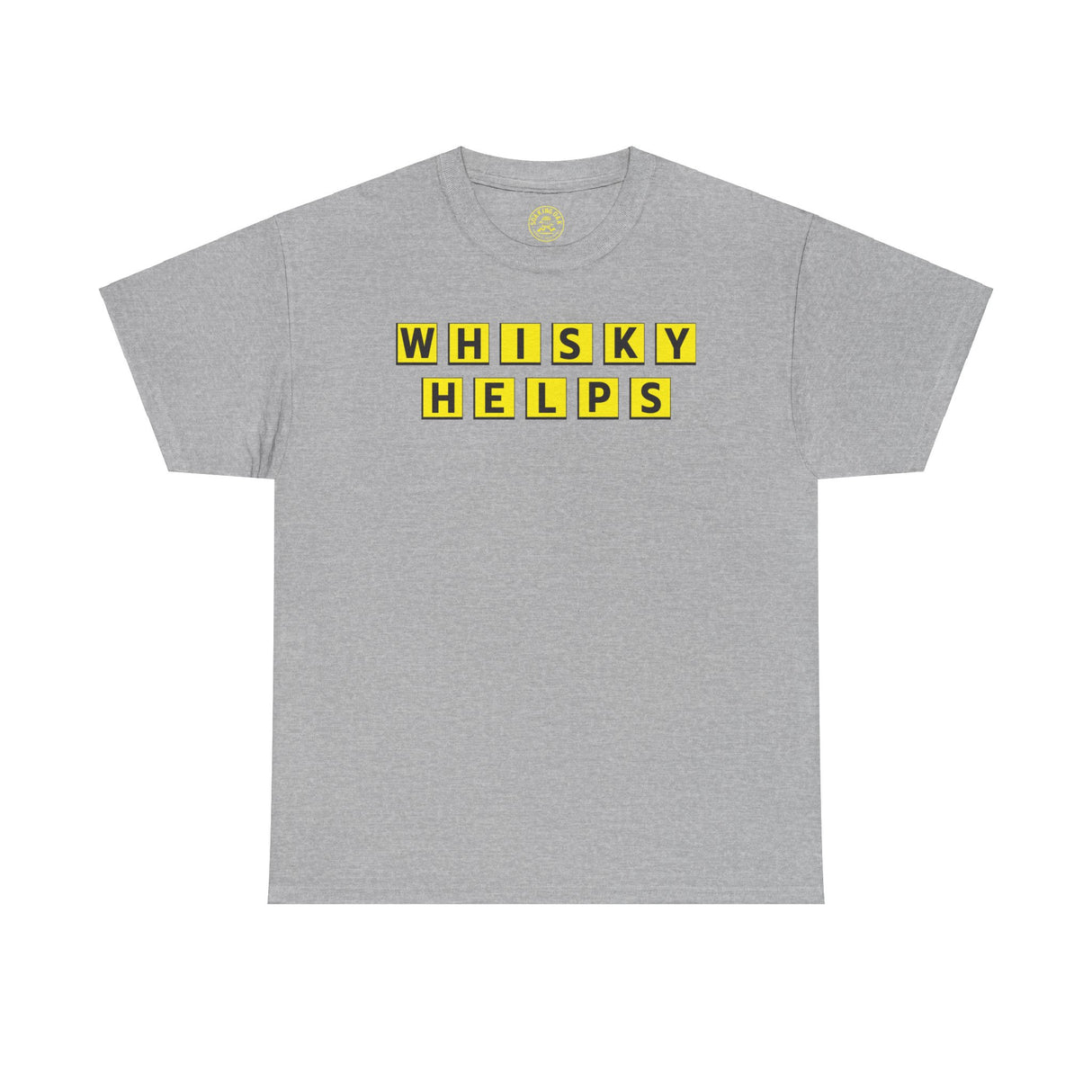 Whisky Helps Tshirt Grey